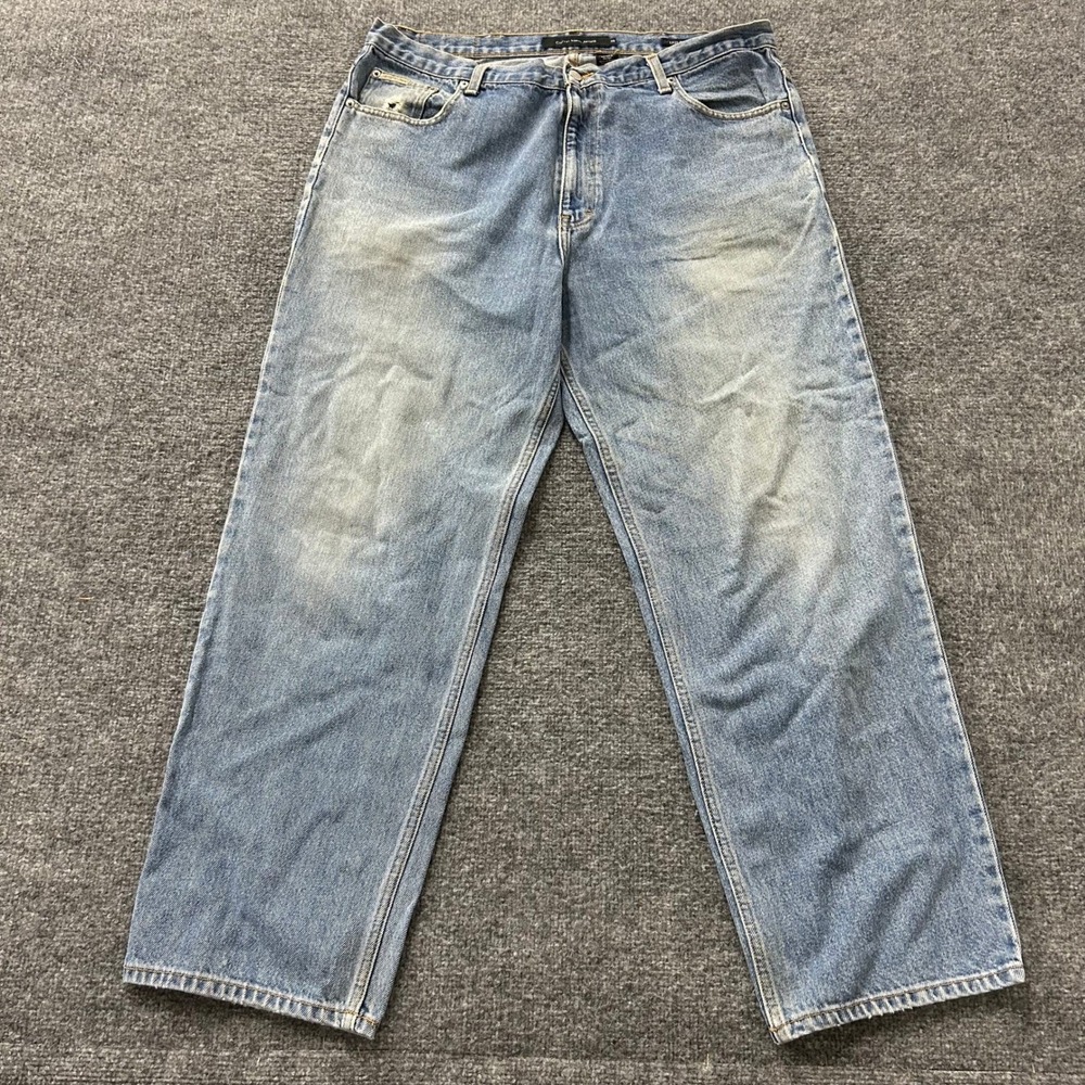 Calvin Klein Jeans Mens Size 38 Blue Easy Fit Relaxed Straight Leg Denim Cotton